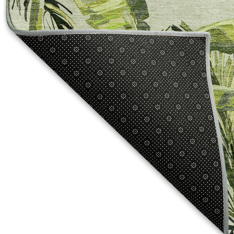 Tapis vert Cerrito AMF205 lavable à la machine de qualité supérieure, Rectangulaire 3 pi x 5 pi