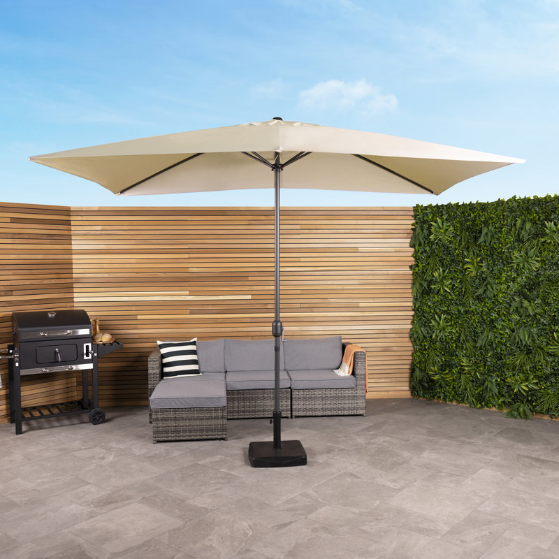 300cm X 200cm Rectangular Market Parasol, Beige