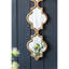 Miroir mural doré à quatre niveaux 9,5 x 1 x 47,2 po