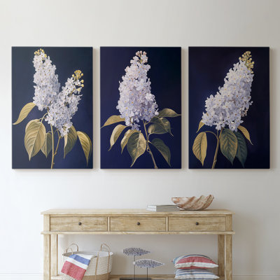 Floral Study  Series  LXIII  -Premium Gallery Wrapped Canvas Set -Ready to Hang