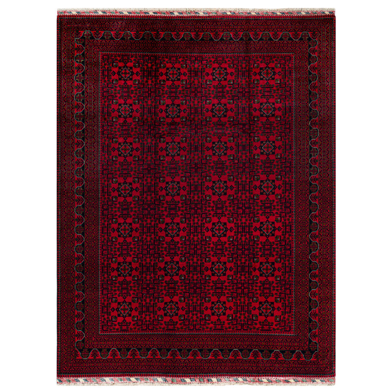 Tapis rouge noué à la main de haute qualité
