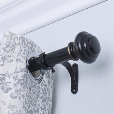 MacLaine Metal Adjustable  Single Curtain Rod