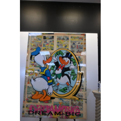 Dream Big Wealthy Duck Reflection Pop Art Canvas 40"x60"