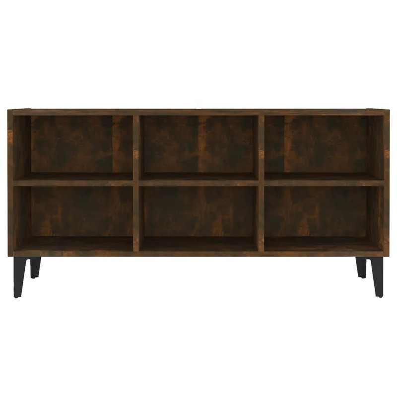 Deca TV Stand for TVs up to 28", Smoked Oak