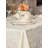 Elegant Cream Tablecloth, 61 x 87, 100% Polyester | Machine Washable at 30°C, Low Heat Iron Safe | Perfect for Dining, Parties, and Events | Durable, Stain-Resistant, and Easy to Care For-266959724-266959725