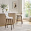 Tabouret d'intérieur rembourré avec structure en métal