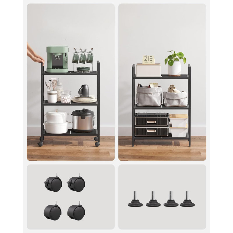 Étagère de rangement Nordic Hygge, Noir, noir, noir, noir, H 33,7 po x l 23,58 po x P 12,6 po