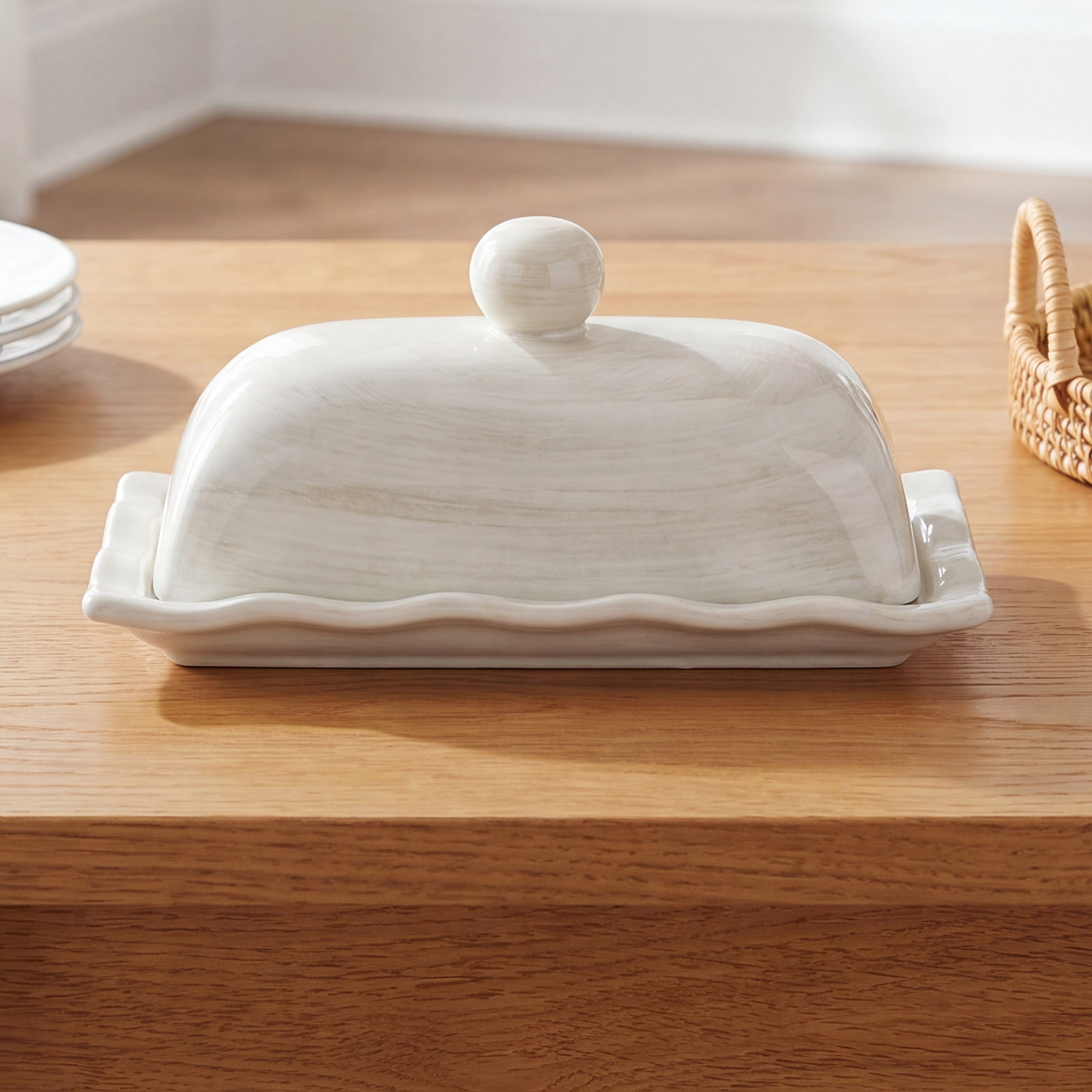 Rectangle Ceramic Butter Dish