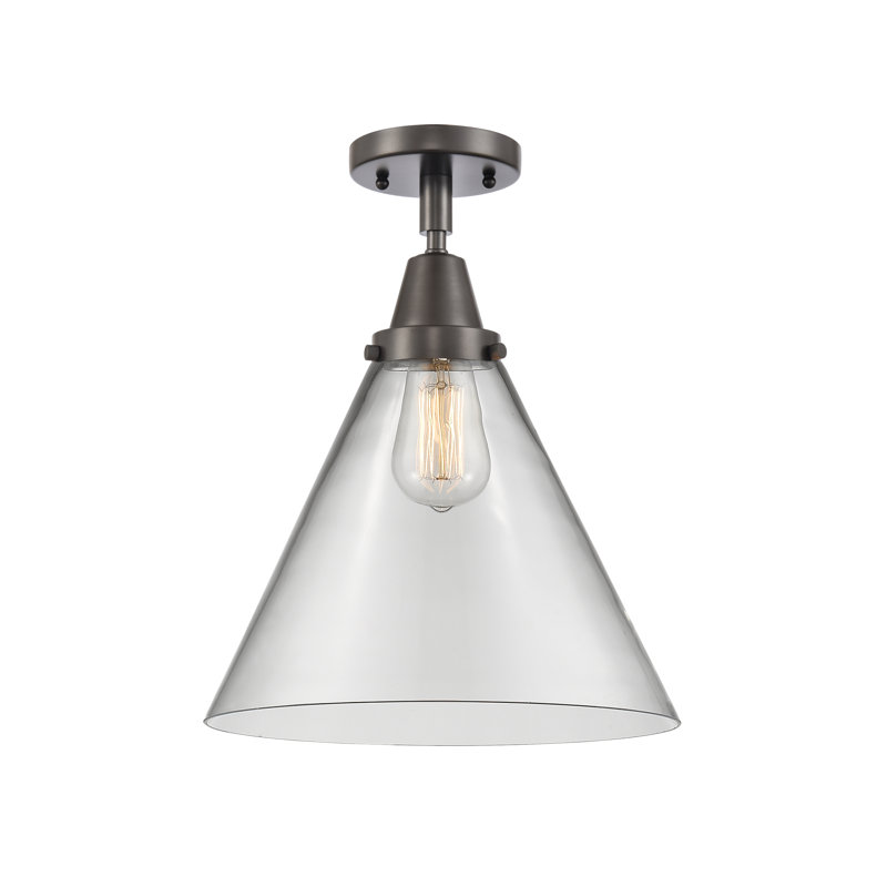 Plafonnier en verre, Ampoule non incluse, Oui, Bronze huilé
