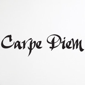 Décalcomanie murale indemnités journalières carpe diem, Noir, H 6 po x l 24 po x P 0,01 po