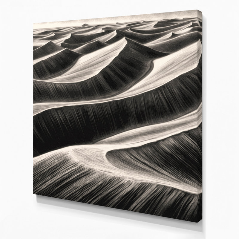 Toile horizontale gris rayé gris foncé, H 32 po x l 32 po