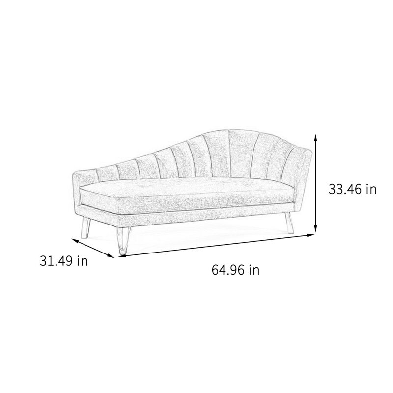 Chaise longue à la mode créative, Orienté à droite