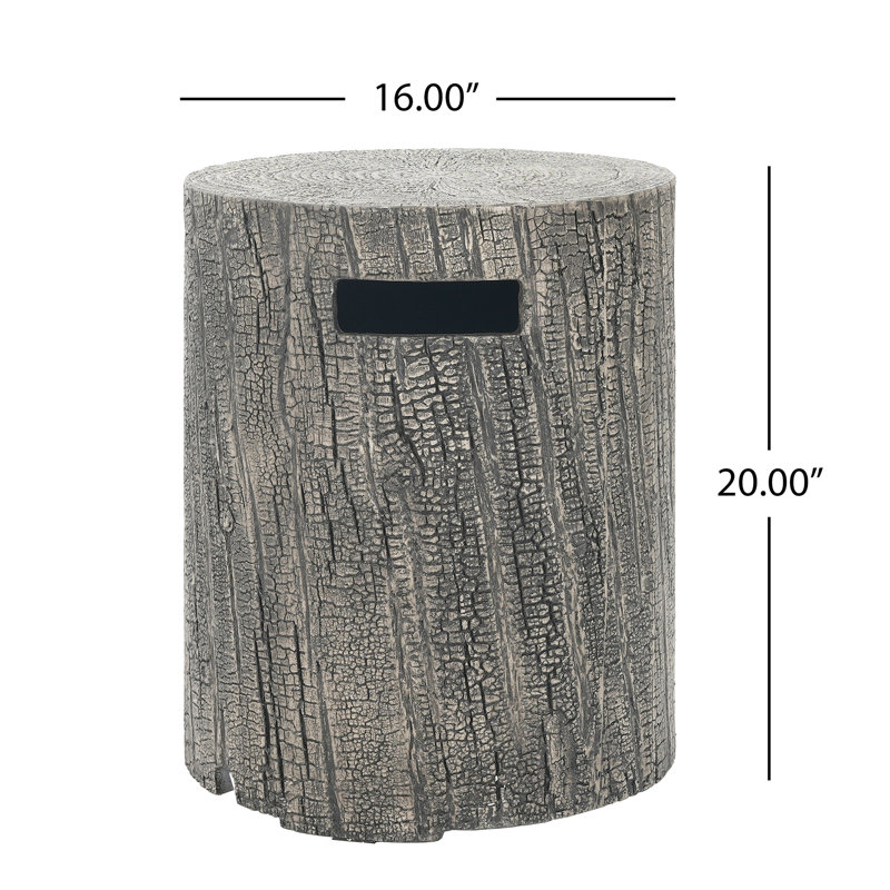 Support de réservoir en oxyde de magnésium 16 x 20 pouces de teinte grise, de forme ronde, léger et pour les repas en plein air, sans assemblage