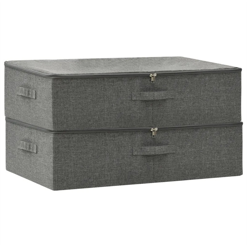 Storage Boxes Fabric 70x40x18 cm, Dark Grey