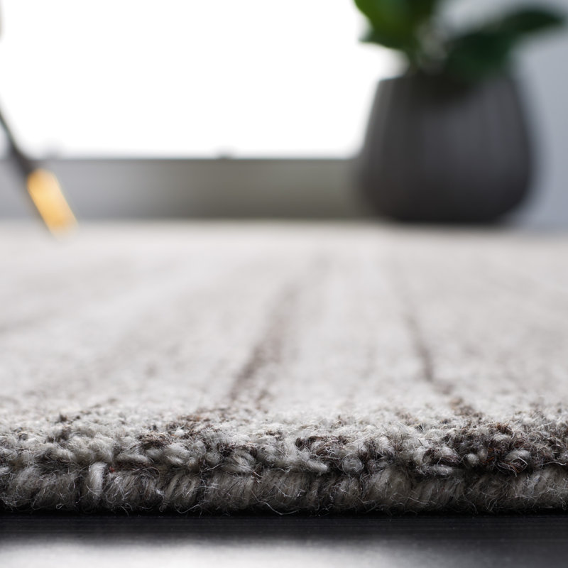 Chineme Hand Tufted Wool Abstract Rug, Rectangle 5' x 8'