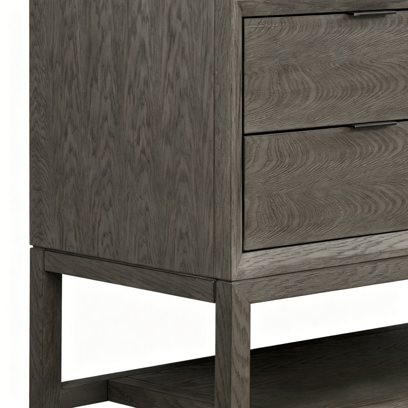 Ensemble de meuble-lavabo autoportant 48 po avec plateau en marbre gris, Chêne gris