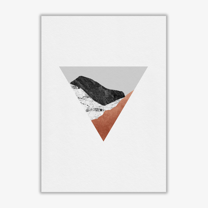 Copper Geometric II - Print, No Frame, 60 cm H x 42 cm W x 1 cm D