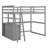 Multifunction Wooden Loft Bed With Desk And Shelves,Two Built-In Drawers-178762406-178762404