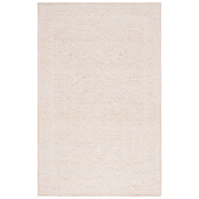 Tapis ivoire / orange Minja 111, Tapis de couloir 2 pi 3 po x 8 pi