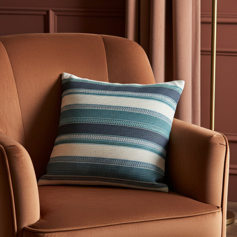 Coussin Chic Stripe, 20 po x 30 po