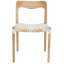 Chaise d'appoint Aruna en beige / crème