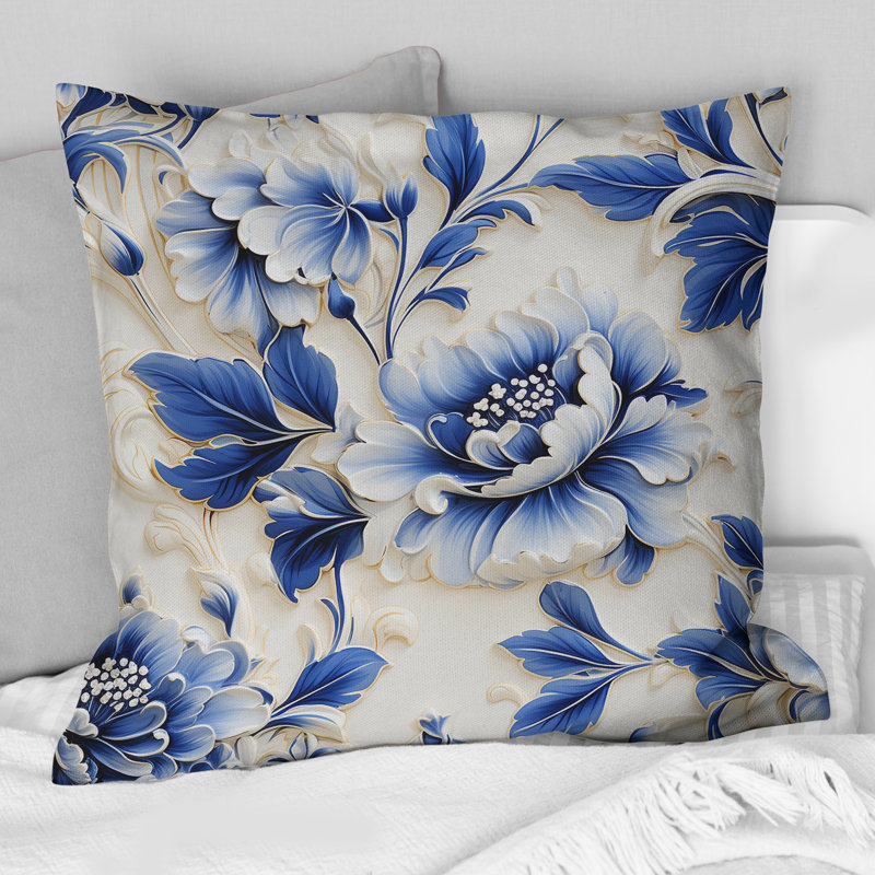 Coussin Cobalt, H 16 po x l 16 po