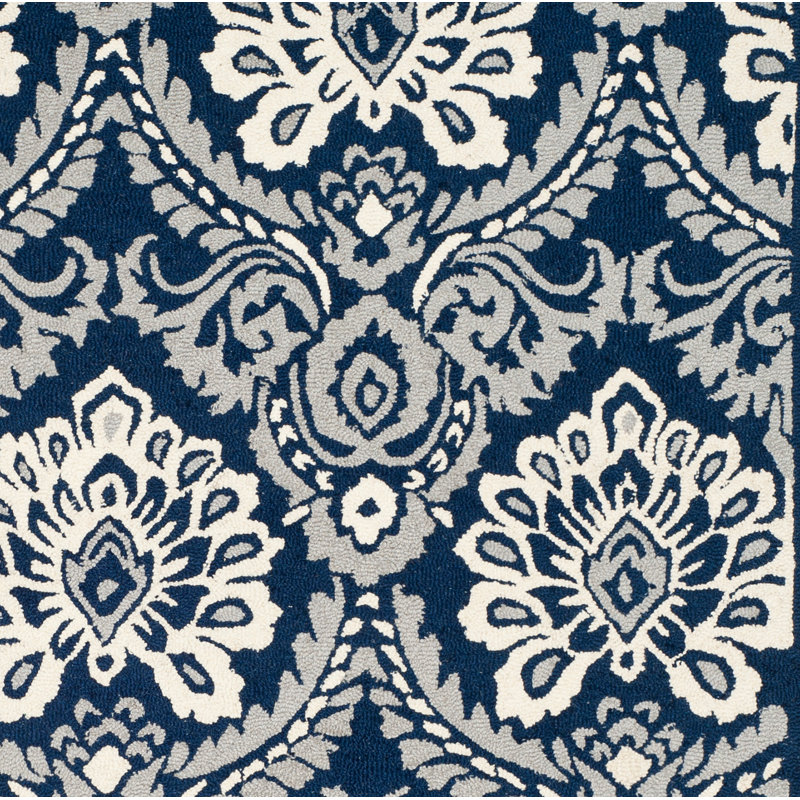 Tansy Wool Damask Indoor Rug, Runner 2'3" x 12'
