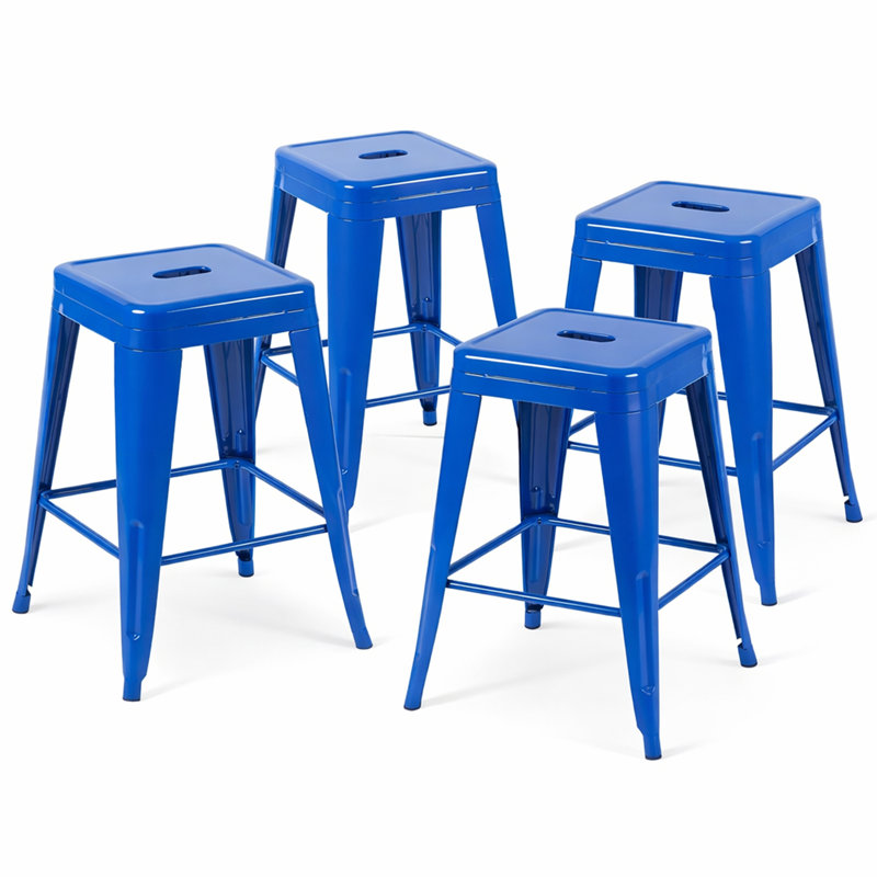 Tabouret de comptoir, 4, Bleu