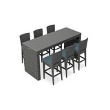 District 7 Piece Sunbrella Bar Height Dining Set With Cushion