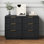 Ensemble de 3 armoires de rangement basses à 3 tiroirs, commode compacte moderne pour chambre à coucher, salon ou vestibule