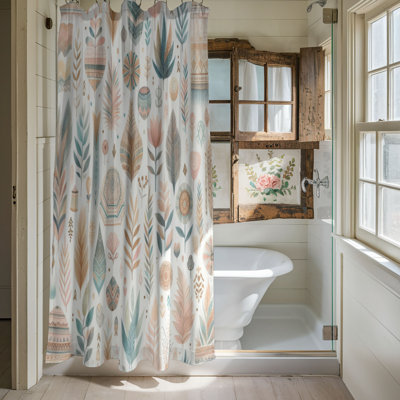 Rideau de douche 1 pièce Boho Breeze Tones