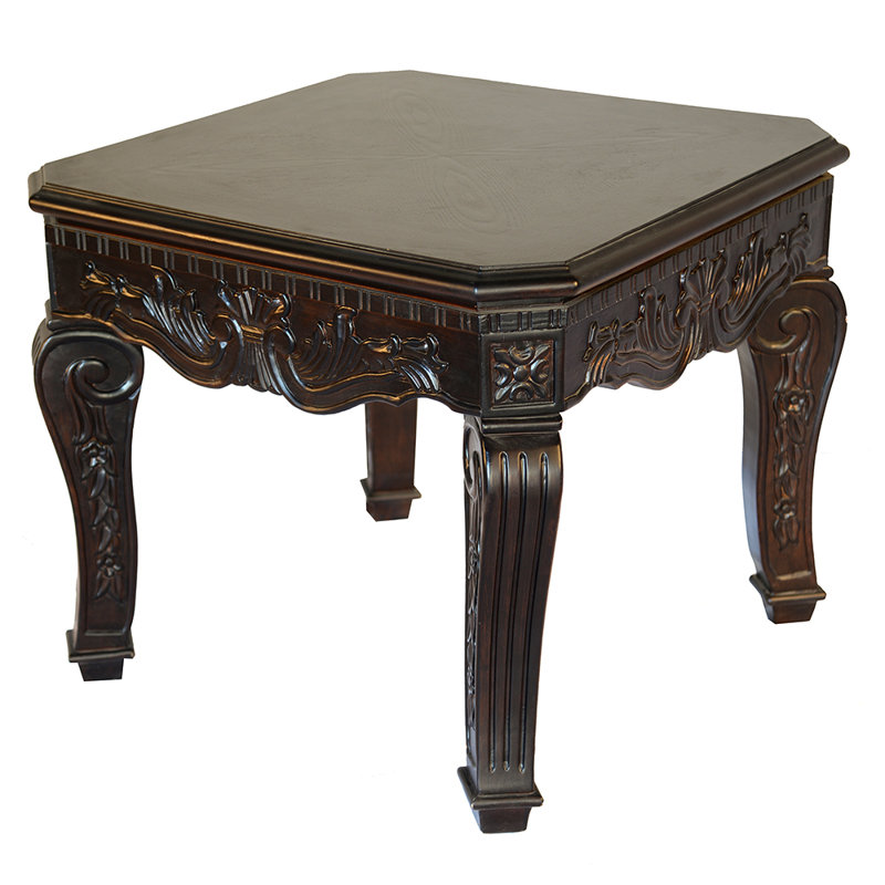 Table de bout Crellen, Bois brun foncé