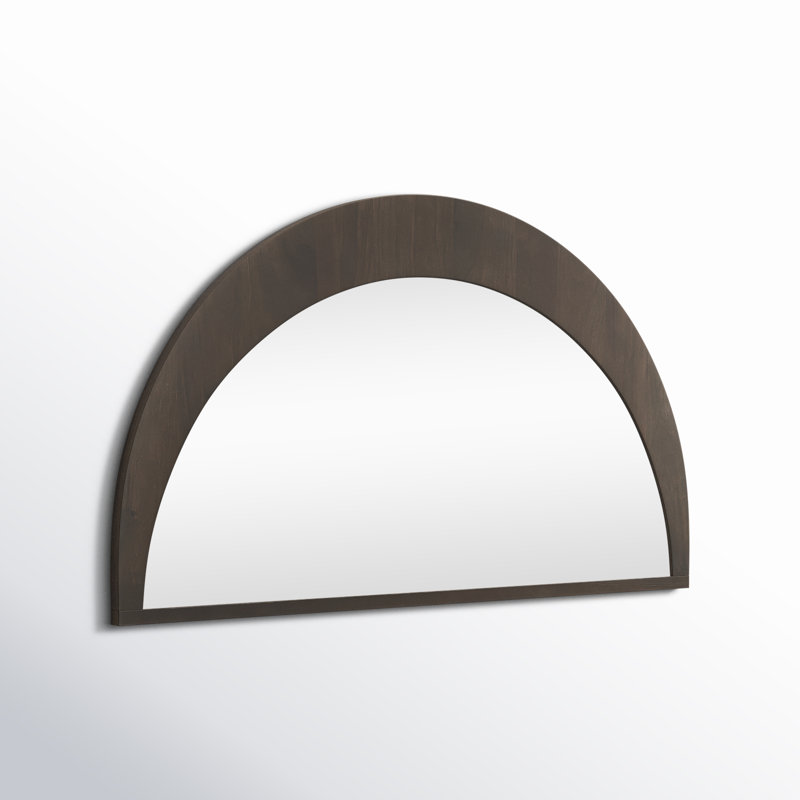 Vixe Solid Wood Mirror, 26.3" x 42", Dark Brown