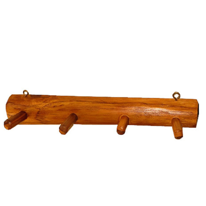 Solid Wood Wall 4 - Hook Wall Mounted Coat Rack