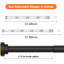 Tringle de rideau de douche 31-80 po Tringle à rideau réglable sans perçage Noir