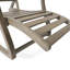 Fauteuil à bascule en bois gris avec résistance aux intempéries et repose-pieds