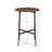 Leone Round Solid Wood Top Bar Table with Metal Base