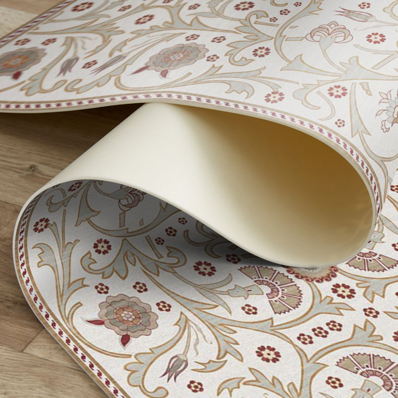 Tapis de cuisine en vinyle Castany Mix facile à nettoyer, Rectangle 2 pi x 3 pi 