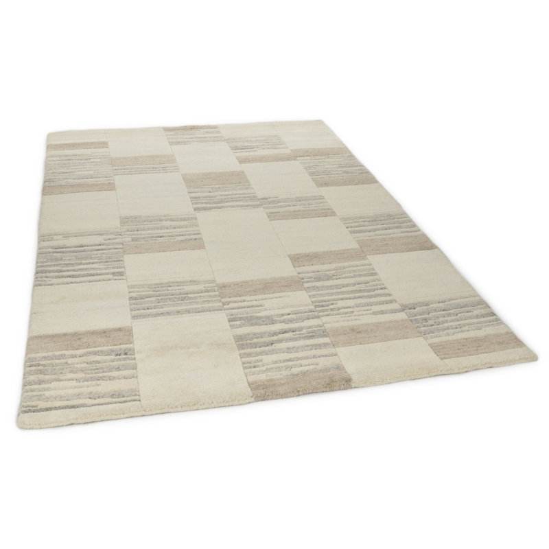 Nakarta Geometric Wool Hand Woven Area Rug, Runner 70 x 140cm