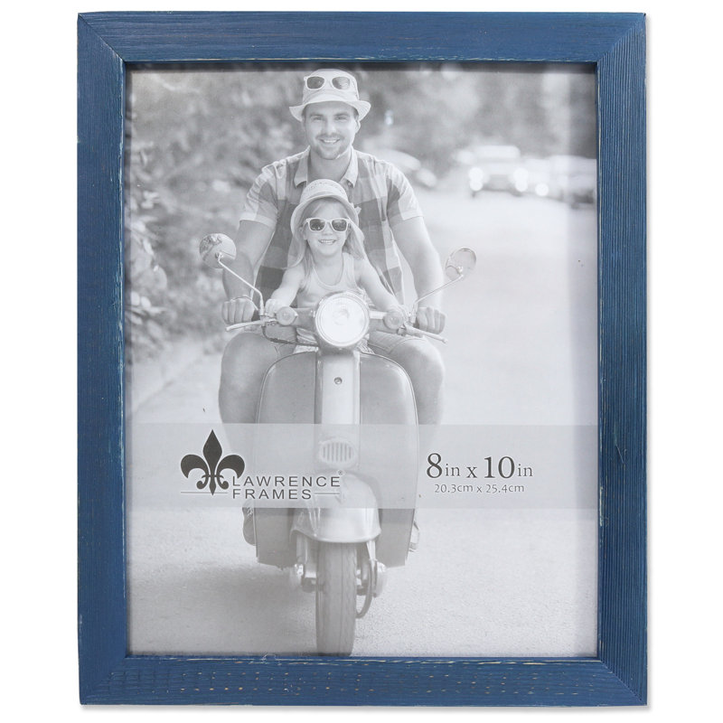 Cadre photo en bois Montevallo, 8 po x 10 po, Bleu marine patiné