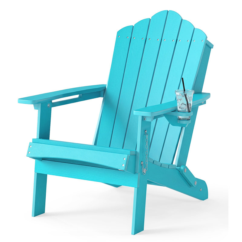 Chaise Adirondack pliante en plastique, Turquoise
