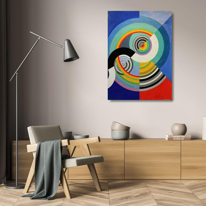"Rhythm N ° 3" par Robert Delaunay - Art mural sur toile tendue avec châssis, H 24 po x l 17 po
