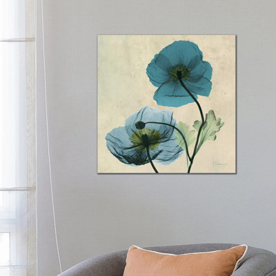 Iceland Poppy Blue by Albert Koetsier - Wrapped Canvas Painting