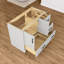 Armoire de salle de bain sur pied 42 po x 33,5 po en bois massif autoportant avec tiroir à queue d'aronde et porte à fermeture en douceur (assemblé)