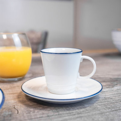 Nicola Spring - White Farmhouse Espresso Cup & Saucer