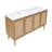 Classe 60" Freestanding Bathroom Vanity in Golden Oak with Double Basin Sink Top-115356448-115356447