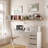 72Inch Long Floating Wood Wall Shelf With Heavy Duty Brackets, 1.5'' Thickness, Burnt