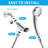 Chrome Handheld Shower Head With Led Temperature Display And On/off Switch