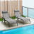 Patio Chaise Lounge with Headrest & Adjustable Reclining Back, Outdoor Poolside Lounge-916026566