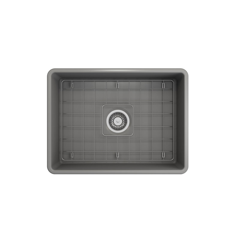 24'' L Kitchen Sink, Matte Gray